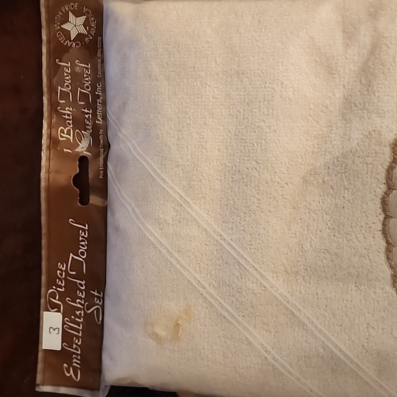 Vintage Guest Towell Set, Montogram "H" In Sealed Package - Picture 3 of 3